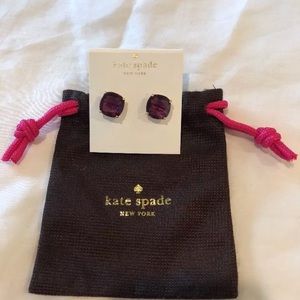 Kate Spade Purple stone stud earrings